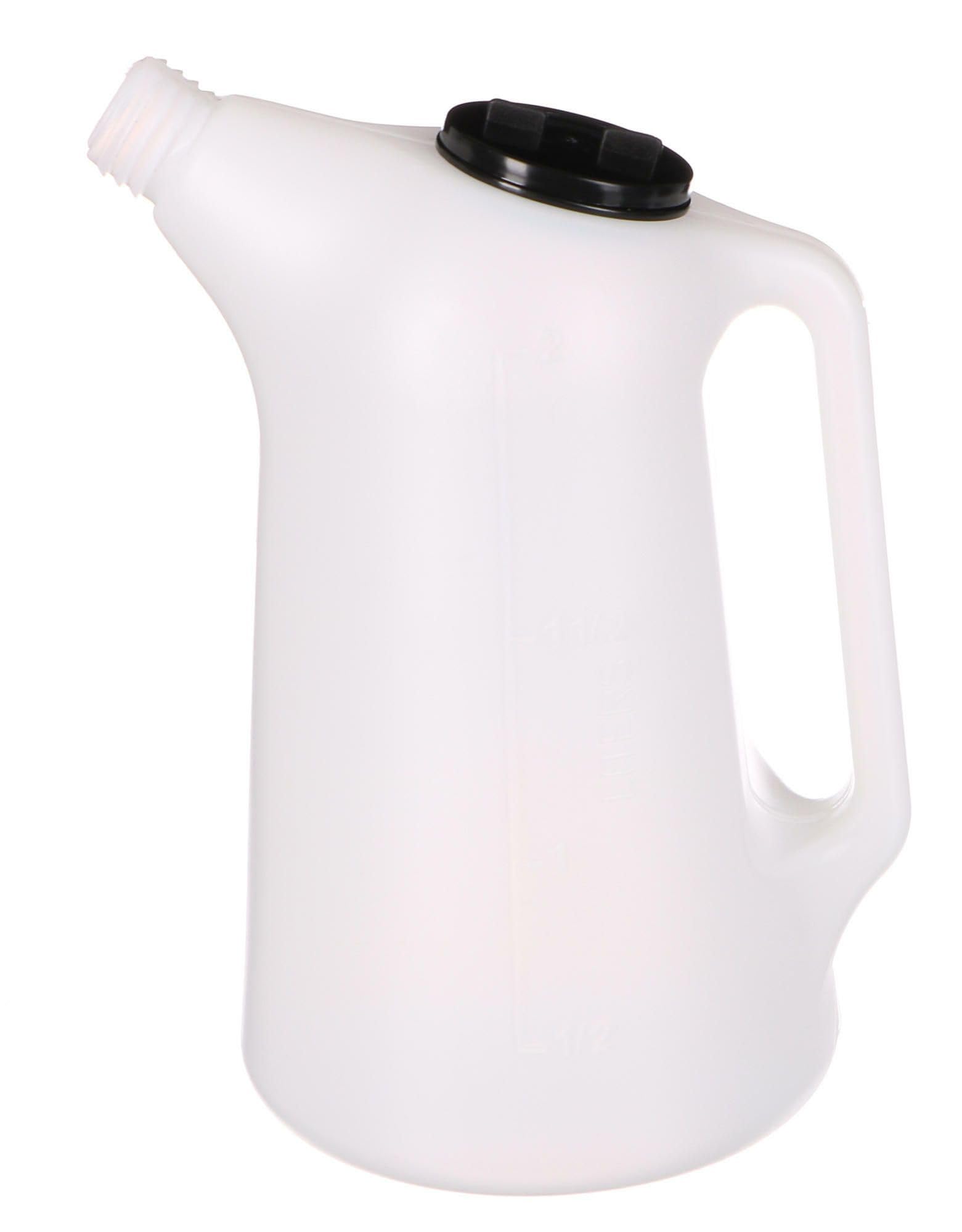 MECHANIC FLUID CAN 2L | Regadera de plástico para líquidos de funcionamiento | Caño flexible | Resistente a productos químicos | Jarra de taller | Escala de medición