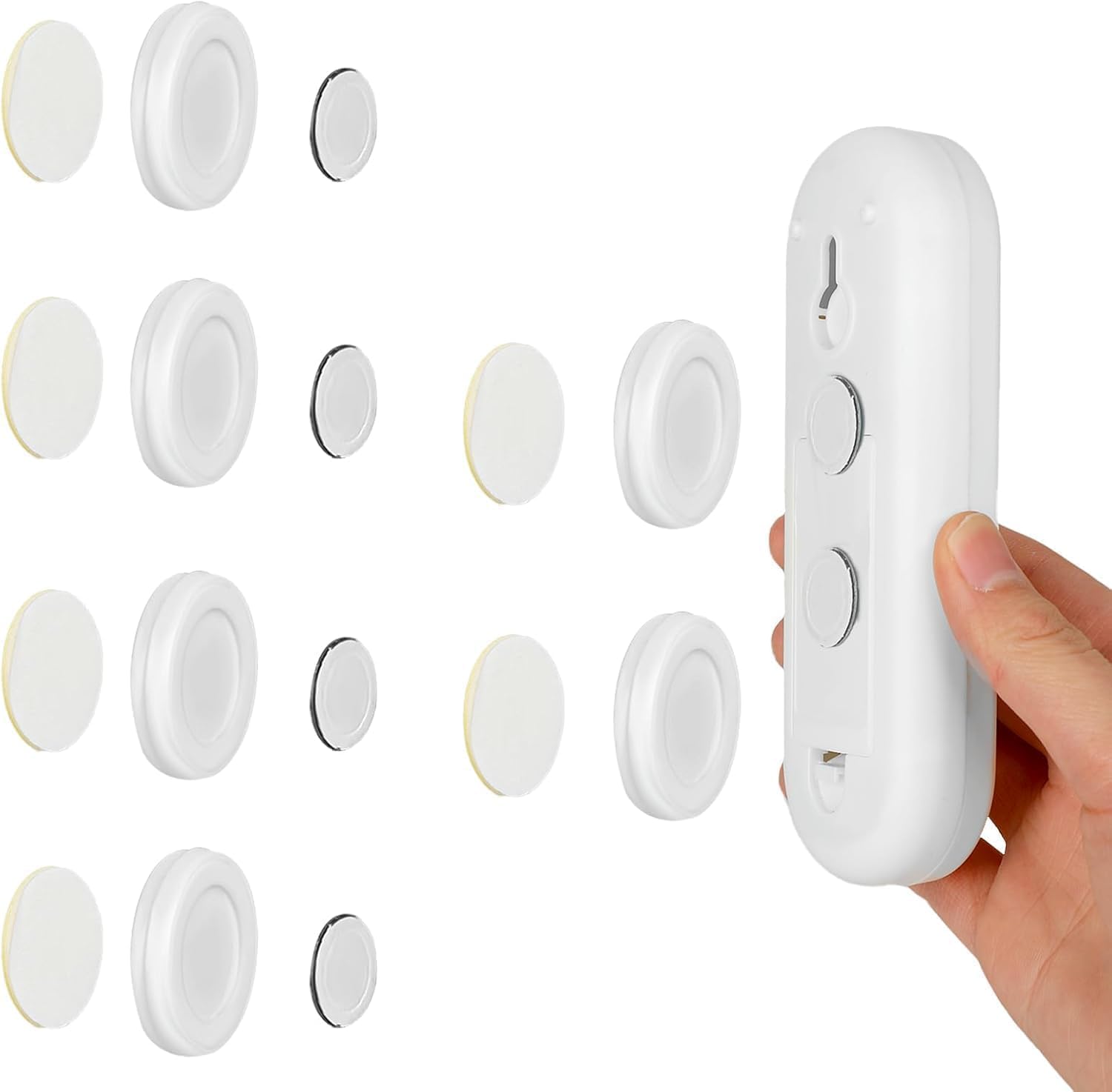 4Pcs Self-Adhesive Magnetic Remote Control Holder Wall Mount, Hole Free TV Remote Holder, Remote Holder Organizers