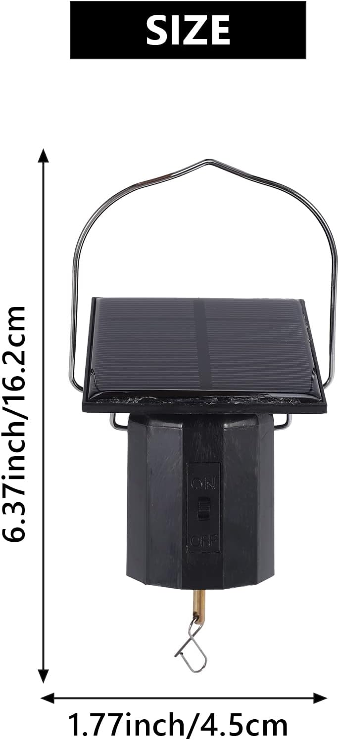 Wind Spinner Motor Solar Hanging Display Motor Rotating Solar Energy Wind Spinner Motor Rotatable Hook for Wind Chimes