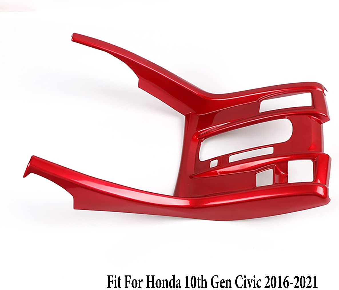 Car Accessories Fit for Honda 10th Gen Civic 2016-2021 Inner Center Console Gear Shift Panel Cover Trim (Red) ABS PC