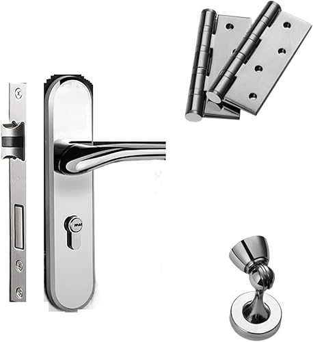 GLINEA Cerradura de puerta para interiores aleación de zinc habitación baño cerradura magnética de puerta de madera silenciosa color tipo B con