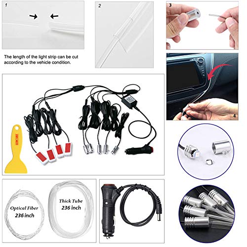 Ledcare Car Led Strip Lights, Rgb Car Interior Lights, 16 Million Colors 9 In 1 With 236 Inches Fiber Optic, Ambient Lighting Kits, Sound Active Function And Wireless Bluetooth App Control #TOP5