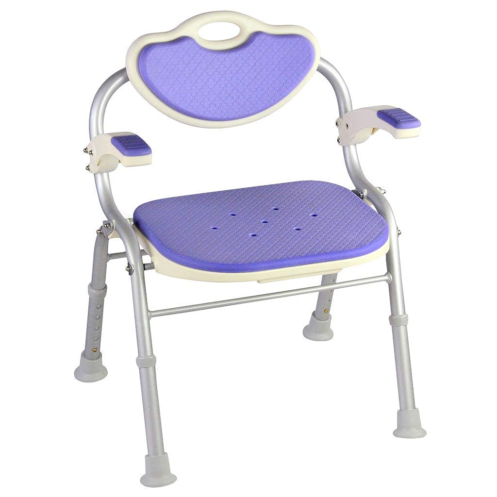 Chaise de Douche avec Dossier de Luxe en Aluminium Robuste pour Senior