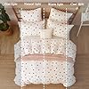 Erwinmu Heart Duvet Cover Set Queen Size,White Pink Red Heart Pattern Bedding Duvet Cover Girls with Zipper Closure,Breathable Microfiber Comforter Cover 90"x90" and 2 Pillowcases 20"x30" #3