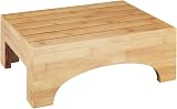 WENKO Marche Pied Salle de Bain Bois Bambusa | Solution esthétique pour Atteindre Les Produits en Hauteur | Rehausse de 15cm | Repose Pied Bureau | Bambou | 40x30x15 cm - 1
