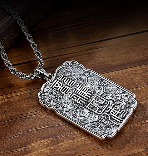 Men S925 Sterling Silver Dragon Chain Pendant Necklace, Hip-Hop Vintage Punk Street Men And Women Jewelry Pendant Necklace. #TOP4
