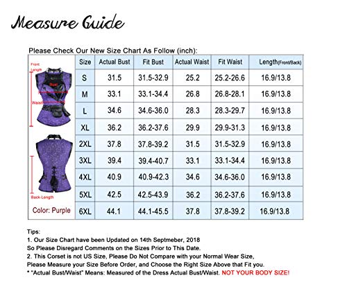 Charmian Women's Steel Boned Retro Goth Brocade Steampunk Bustiers Corset Top With Jacket And Belt Purple Large #TOP6