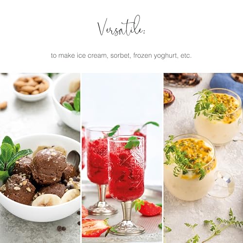 Lacor - 69306 - Arctic Eismaschine, Cool-Funktion, mit 2 Rührpaddeln, einfache Bedienung, einfache Reinigung, Edelstahl, abnehmbarer Behälter, 1.5 Liter Fassungsvermögen, 150W