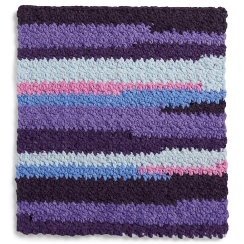 Image of Bernat Blanket Patchwork Yarn for Crocheting Soft, Purple Pop, 2-Pack | #6 Super Bulky Yarn, 100% Polyester, Soft Crochet Yarn for Blankets, Knitting & DIY Crafts, 220yds, 300g /10.5oz per skein