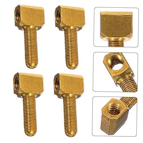 Levemolo 4pcs Cello Bow Screw Accessories Replacement Screw for Violin and Cello Sturdy String Instrument Bow Fittings Parts Compatible