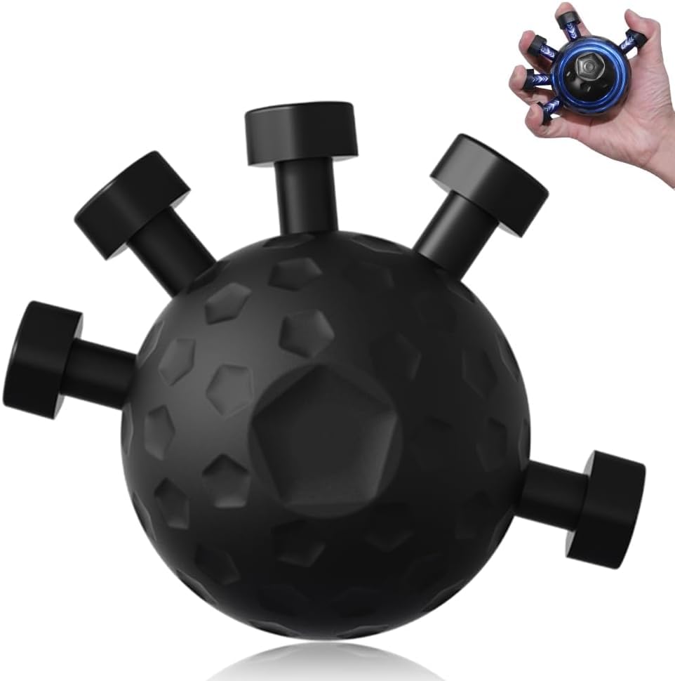 Hand Grip Strengthener,Ultimate Finger Exerciser Strength Trainer Exercise Ball Hand Strengthener Hand Balls Workout Equipment for Men & Women (Multicolor, Finger Exerciser) deal from amazon