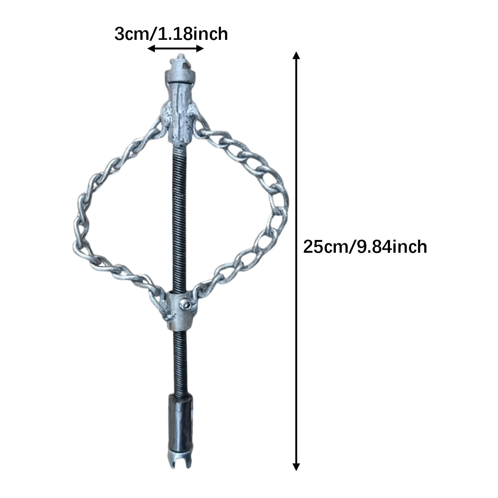 Homyl Chaîne de Débouchage Flexible pour Tuyaux, Outil de Nettoyage de Canalisations, Construction Métallique, Outil D'entretien de Tuyauterie Polyvalen, Style C