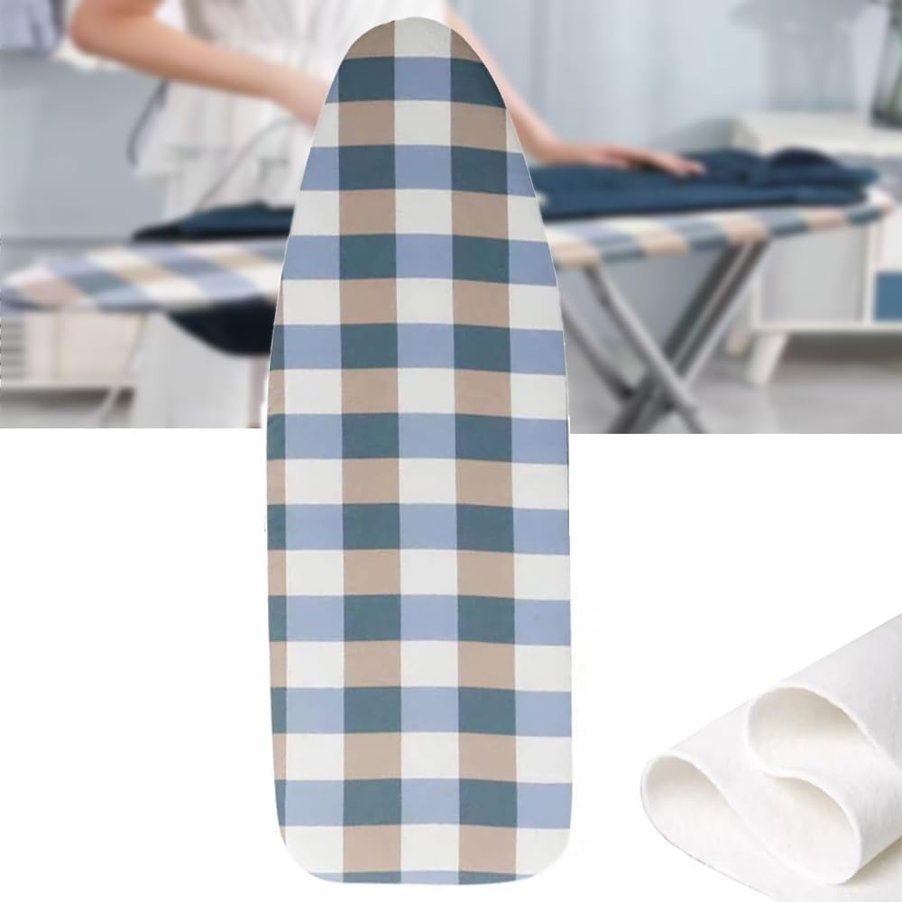 DOUKI Ironing Board Cover 15" X 45" Replacement Ironing Board Cover and Pad, Ironing Board Pad with Padding, Ironing Covers Heat Resistant (Size : 15x45 inch(110x40 cm))