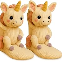 3D Knit Animal Socks, Hand Crocheted Soft Breathable Cotton Novelty Socks, Breathable Comfort for Men & Women (Unicorn)