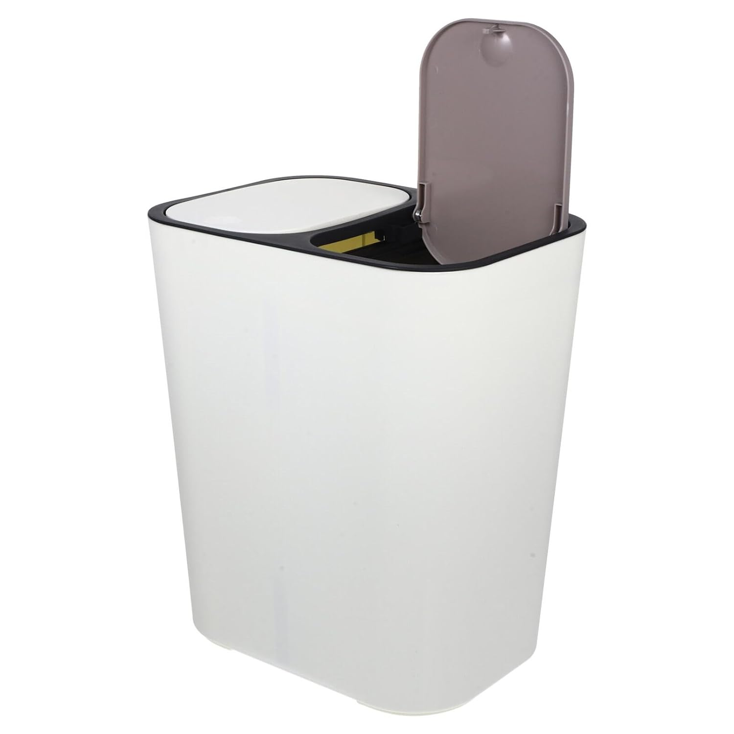 Recycling Trash Bin for Kitchen Dual Compartments Dry and Wet Garbage Can for Easy Waste Separation Home Trash Holder Stable Structure