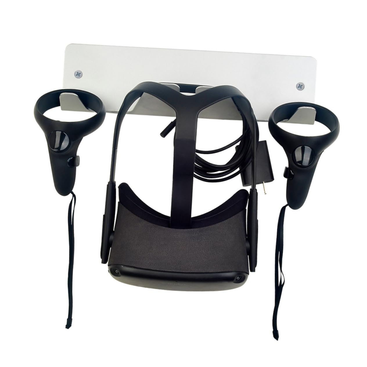 POPETPOP Vr Helmet and Touch Controllers Wall Mount Storage Rack Compatible Vr Silver Grey Holder for Organized Gaming Space
