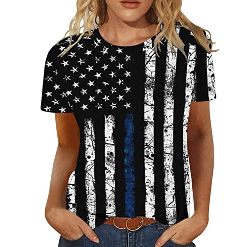 Blusa feminina básica de algodão com gola canoa e manga curta para mulheres outono verão XF XF, Pret