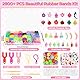 URMYWO 2600+ Loom Bänder Set, 32 Farben Loom Bänder Zubehör, Bunte Gummibänder Loops, Gummis Set für Armbänder, Kinder Anfänger Basteln DIY, Geschenk für Mädchen