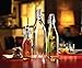 Bormioli Rocco 17oz Swing Bottle (Set of 4) - Reusable Glass Bottles with Airtight Leakproof Swing Tops, BPA-Free Office Water Bottle, Great for Homemade Syrups, Dressings, Infused Oils, Fresh Juices
