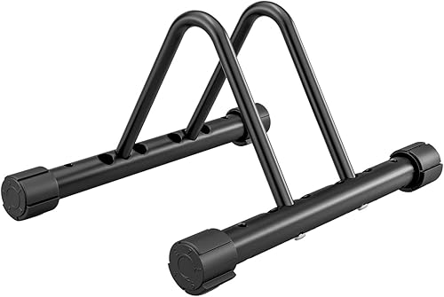 Miniatura 2 de teraysun Soporte de piso para bicicleta, estante de estacionamiento independiente para interiores y exteriores, apto para bicicletas de 24 a 29