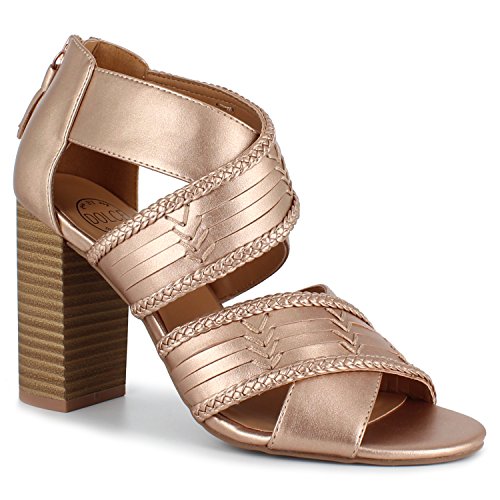 Dolce by Mojo Betty Women's Strappy High Heels (10, Rose