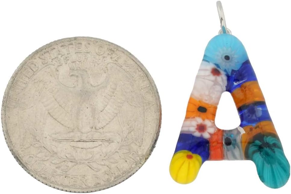GlassOfVenice Murano Glass Alphabet Initial Pendant - Letter A