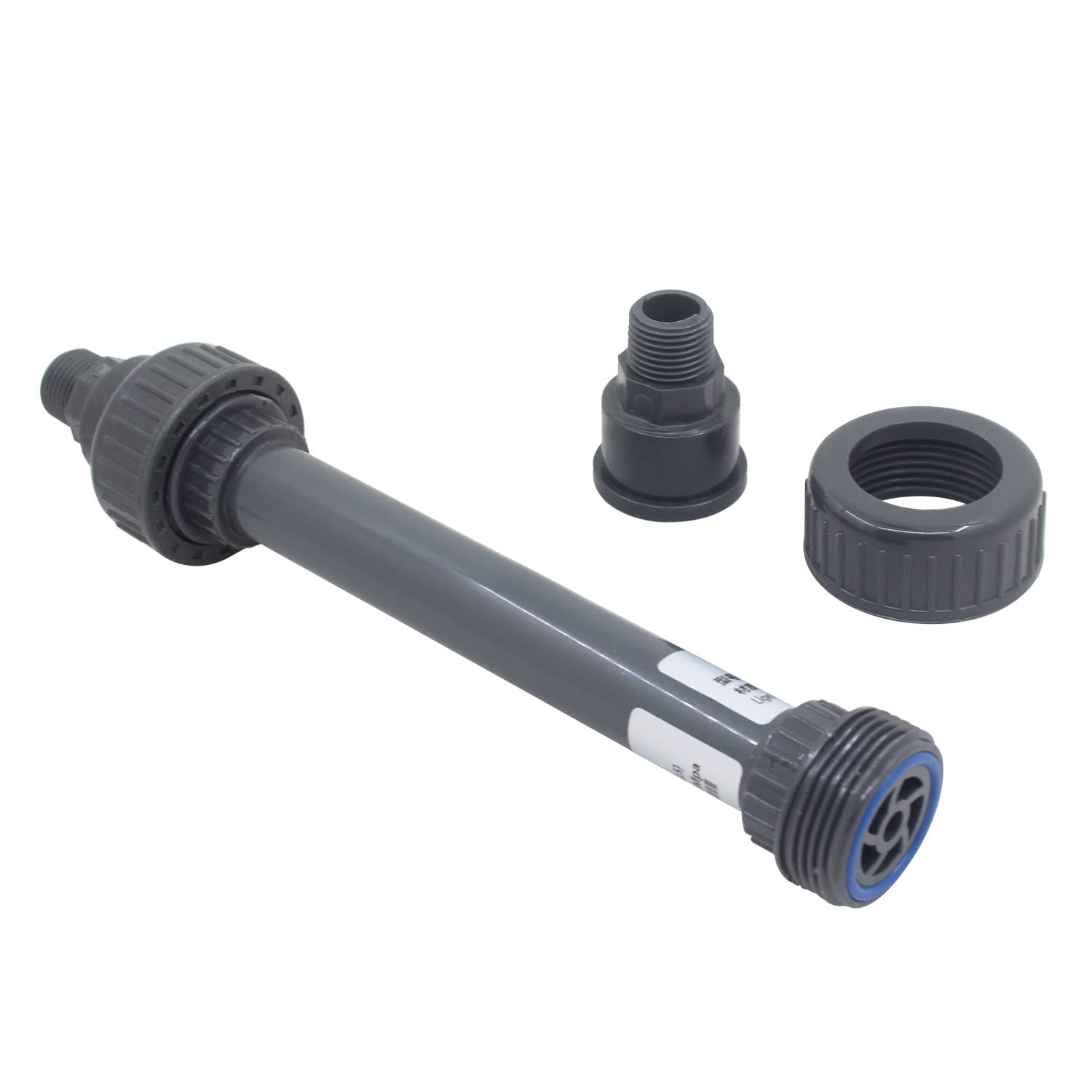 Melangeur statique pvc en ligne plastique filetage male pour traitement de l'eau à l'ozone mélangeur sk plastique