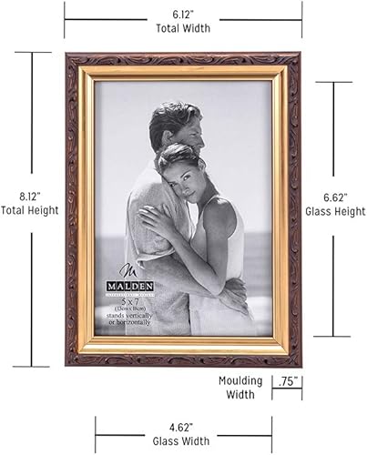 Miniatura 5 de Malden Diseños internacionales. Portarretrato de matera y metal a la moda.