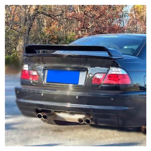 Becquet pour BMW Série 3 E46 Aileron Arrière 1998-2006 ABS Noir Becquet Berline en Fiber De Carbone Aile Arrière Voiture Aile Arrière Spoiler(Unpainted Primer)