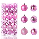 HAPYHVN Esferas Navideñas,Kit de 36Pcs Esferas Adornos para Arbol de Navidad,Diámetro 6cm,6 Estilos Diferentes de...