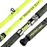 MASTER LOGIC Catfish Fishing Rod, 1 Piece 7’Glow with Black Dark Monster Catfishing Casting Rods Extra Heavy Yellow