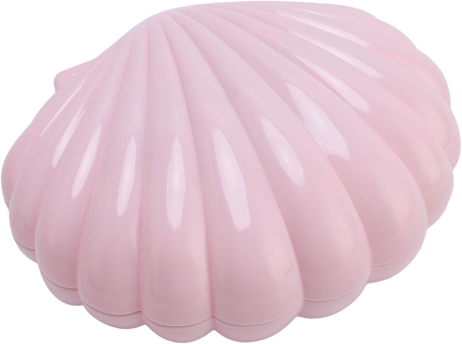Dpofirs Retro Shell Musical Jewelry Box for Girls | Dancing Figurine Music Box with Mirror & Tunes, 6.3x5.12in, Kids Jewelry Organizer (Light Pink)