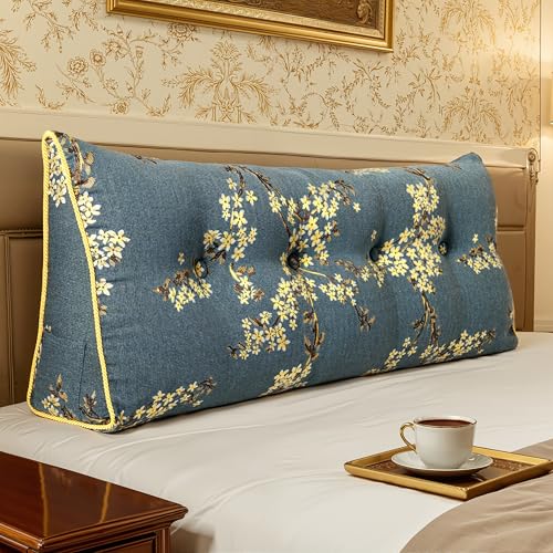 WOWMAX Large Bolster Triangular Headboard Reading Pillow