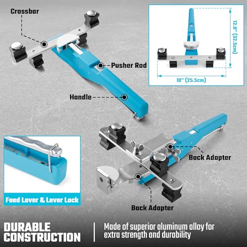 Image of DURATECH Tube Bender Set, 1 /4 inch-7 /8 inch O.D. Ratcheting Pipe Bender with Pipe Cutter and Deburring Tool, 90 Forward /Reverse Pipes Bending Tools for HVAC Air Conditioning Refrigerator Repair