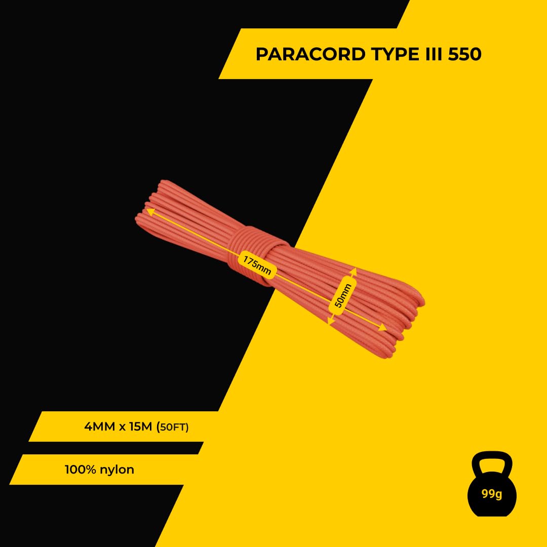 EdcX 2 mm Nylon Paracord 275 (15, 30, 50 and 100 m)- 100% Nylon rope, 3-Strand cord - Image 2