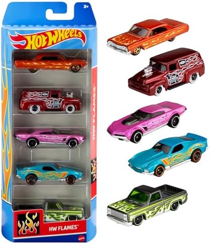 Pacote 5 Carros Sortidos, Hot Wheels, Mattel, Multicor - não é po...