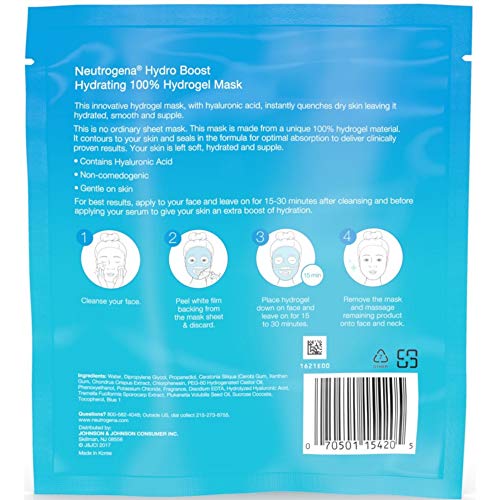 Neutrogena Hydro Boost Hydrating Hydrogel Mask, 1 Mask Each (Value Pack Of 2) #TOP2