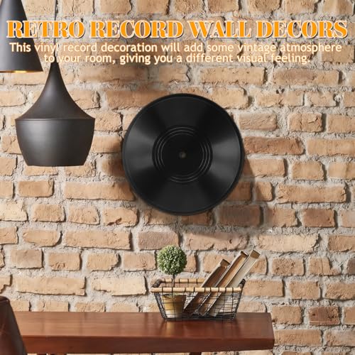 ULTECHNOVO 12 Zoll Leere Schallplatten Deko Wand, Vinyl-Schallplatten-Wanddekoration Ästhetische Raumgestaltung für Bastelprojekte zu Hause