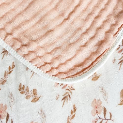 Image of SANACYNA Muslin Blankets 100% Cotton 6-Layer Gauze Queen Floral Bed Blanket Lightweight Soft Breathable Blanket for Sofa Bed Coverlet Both Sides (Floral, Queen 90 inch X 90 inch)