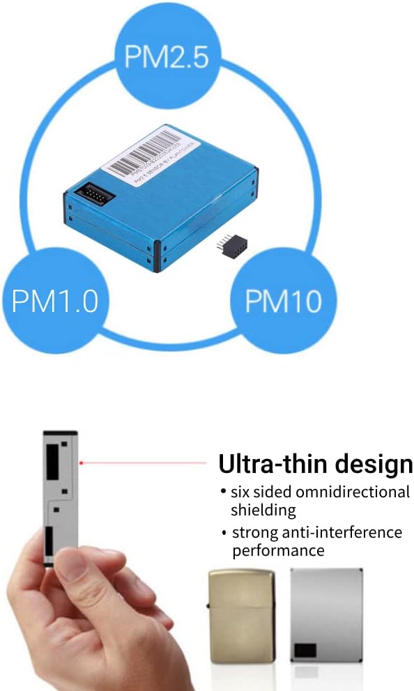Air Quality Monitor PM2.5 PM10 Detector with Real Time Display Portable Indoor Pollution Tester for Home