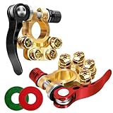 MIVITOOM 4 Wege Batterieklemmen 12v Polklemme, 2 Stück Autobatterie, Positiver und Negativer Batterieanschluss Polklemmen Autobatterie Schnellverschluss für 12/24/60V, ideal für PKW,Transporter,Schif