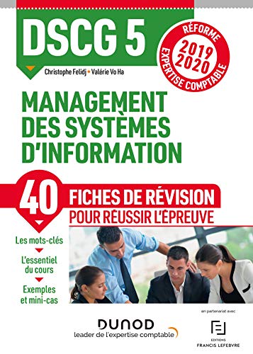 Télécharger DSCG 5 Management des systèmes d'information - Fiches de révision : Réforme Expertise comptable 2 PDF Ebook En Ligne