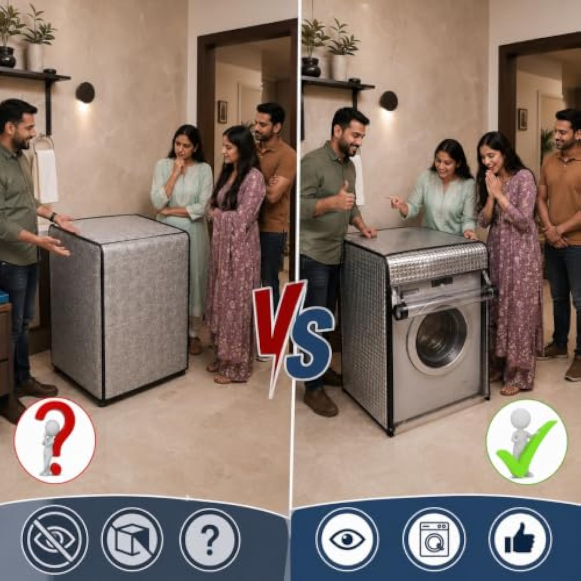 Insulated Washing Machine Cover, Waterproof