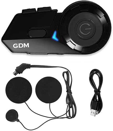 Miniatura 3 de Casco de motocicleta Bluetooth, negro mate