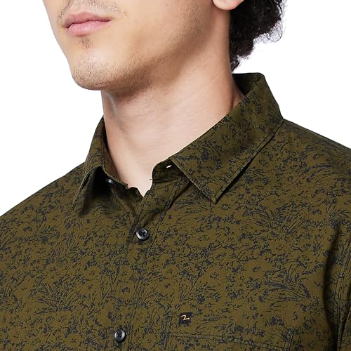 Image of Spykar Printed Full Sleeve Regular Fit Shirt for Men