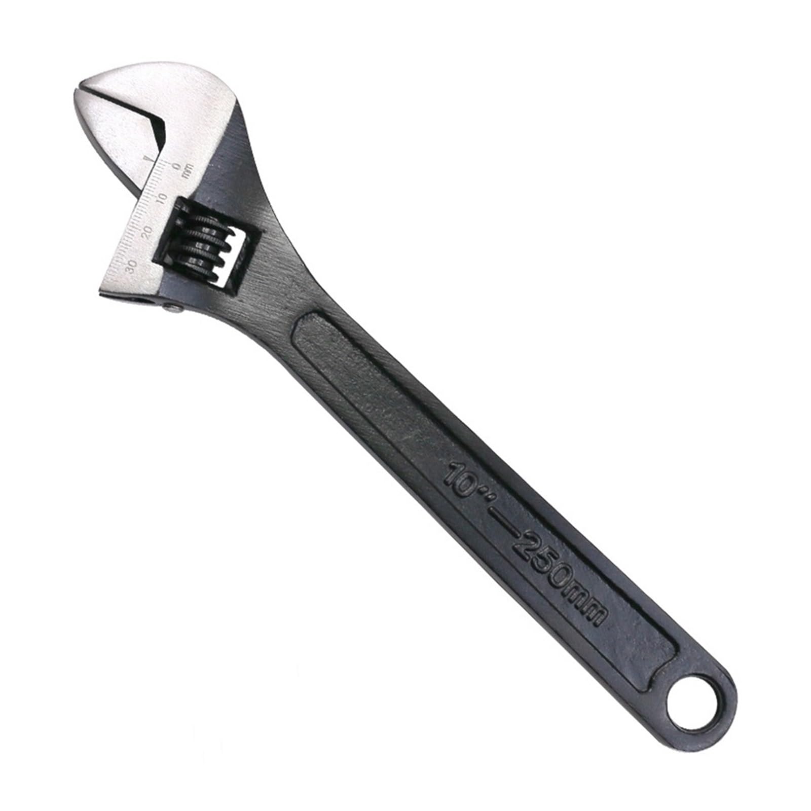 Llave Ajustable 1 Uds. Llave Inglesa Grande de acero/10 pulgadas/12 Pulgadas Llave de Boca Herramienta de Cambio(10 Inch 250mm Black)