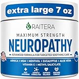 Raitera Neuropathy Cream – Maximum Strength for Feet, Hands, Legs, Toes – Advanced Cooling Non-Greasy Fast Absorbing Formula - Natural Ingredients Frankincense, Arnica, Aloe Vera, Turmeric, MSM