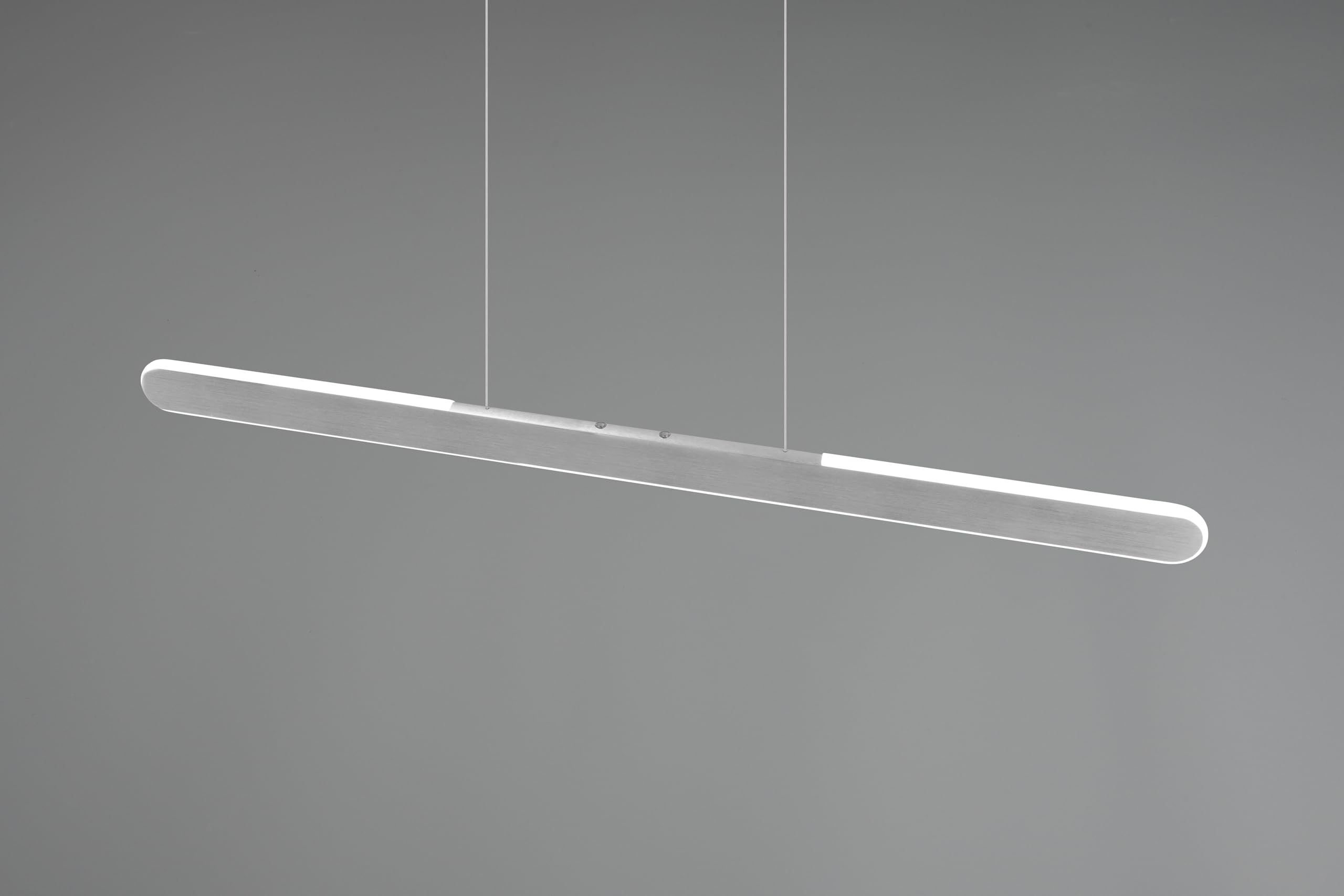 Trio Leuchten Pendelleuchte Helios 343310105, Aluminium gebürstet, inkl. 28 Watt LED, Touch Dimmer, Lichtfarbe einstellbar, Silber mit Gebürsteter Oberfläche |
