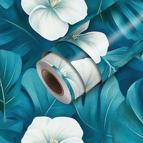 HOMETITUTE Tropical Leaf Wallpaper Peel and Stick Green Monstera Contact