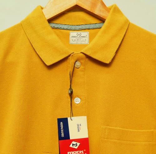Image of Mack Jonney Men's Solid Premium Pique Cotton Polo T Shirt | Polo Tshirts | Half Sleeves | Solid-Regular Fit-MJ01